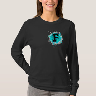 Monogram Letter F Alphabet Initials für Names Star T-Shirt