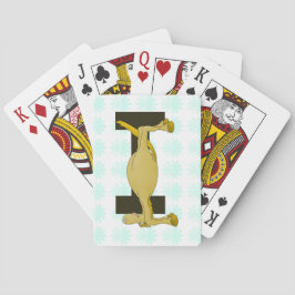 Monogram Letter I Pony Personalisiert Spielkarten