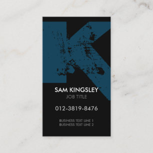 Monogram Letter K Business Card Visitenkarte