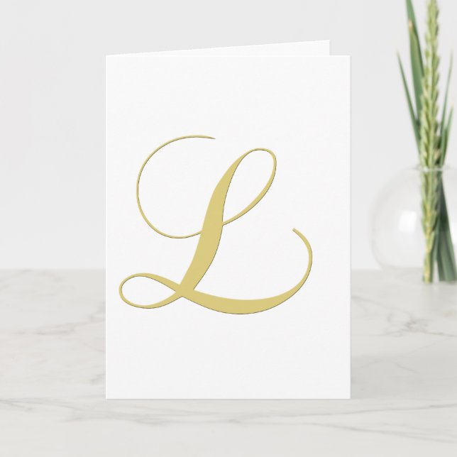 Monogram Letter L Golden Single (Vorderseite)