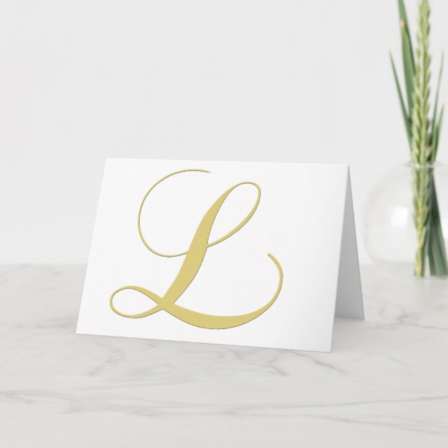 Monogram Letter L Golden Single (Vorderseite)