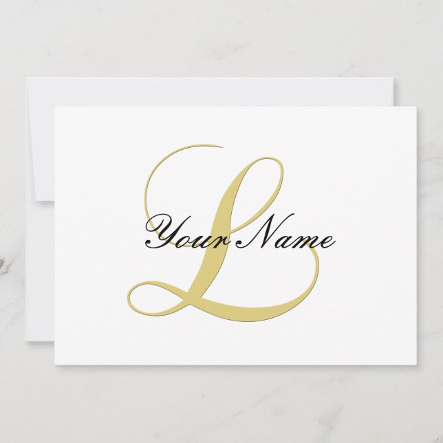 Monogram Letter L Golden Single (Vorderseite)