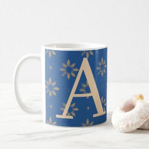 Monogram Letter Modernes Muster Kaffeetasse