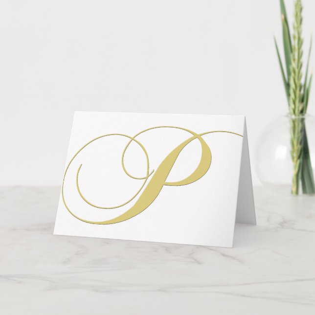 Monogram Letter P Golden Single (Vorderseite)