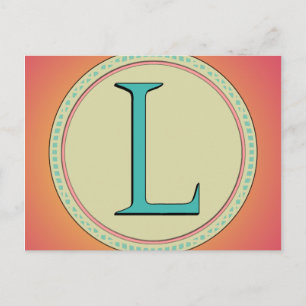 MONOGRAM LETTER POSTKARTE