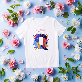 Monogram - Letter Q Artistic Birthday Gift Tri-Blend Shirt