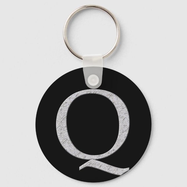 Monogram Letter Q Schlüsselanhänger (Vorderseite)