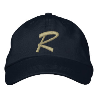 Monogram Letter R bestickt Bestickte Baseballkappe