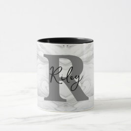 Monogram Letter R für moderne und klassische Marmo Tasse