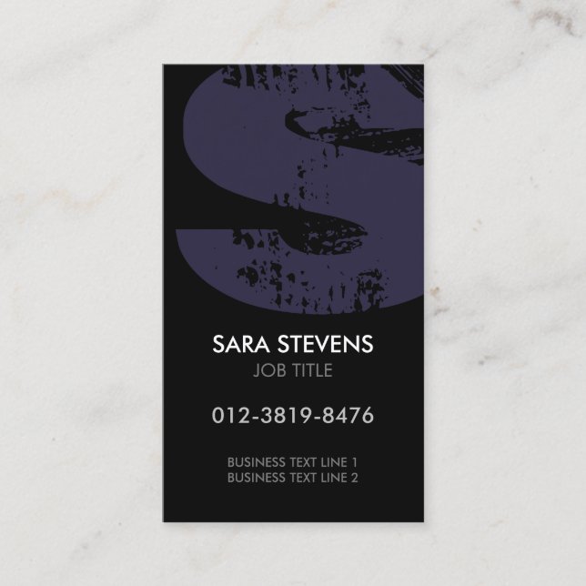 Monogram Letter S Business Card Visitenkarte (Vorderseite)