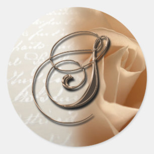 Monogram Letter S Wedding Umschlag Aufkleber