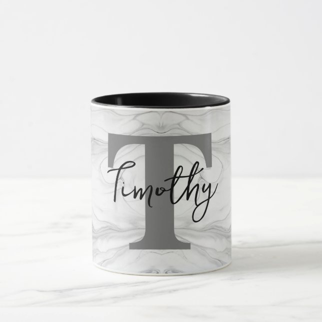 Monogram Letter T (modern und klassisch) Tasse (Zentrum)