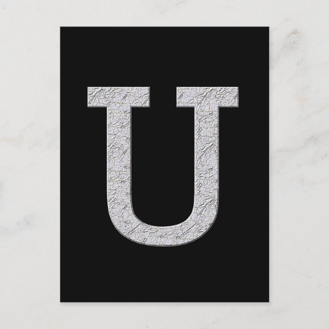 Monogram Letter U Postkarte (Vorderseite)