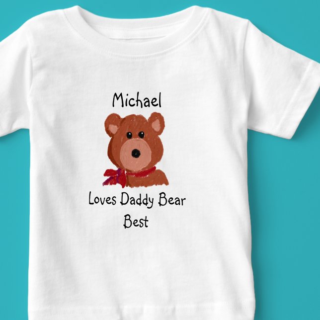 Monogram Liebe Daddy Bear Best Baby T-shirt (Von Creator hochgeladen)