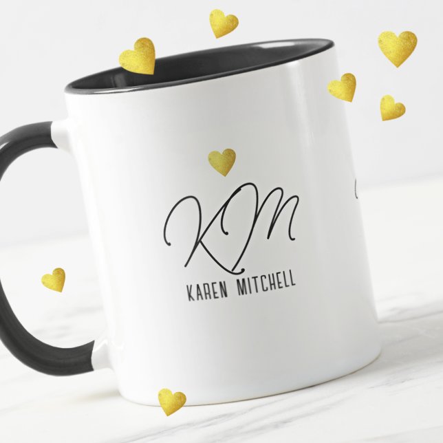 Monogram Liebe Herz für sie. Mama Tasse (Von Creator hochgeladen)