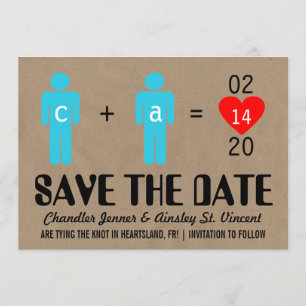 Monogram-Liebe kann Datumskarten speichern Save The Date
