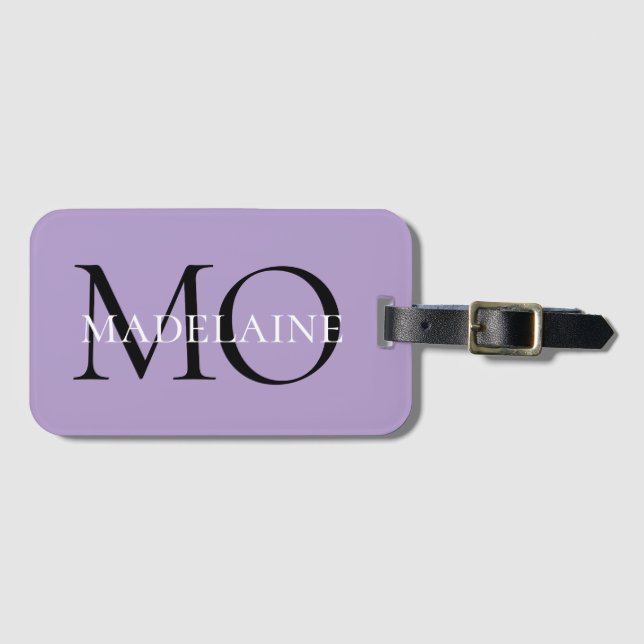 Monogram Lila Black Personal Travel Gepäckanhänger (Vorderseite (Horizontal))