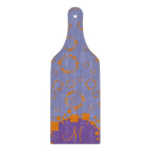 Monogram Lila Circle Squares Art