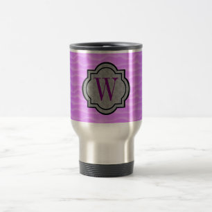 Monogram Lila Dunes Muster Reisebecher