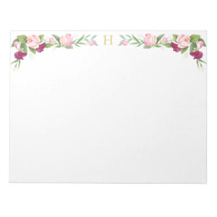 Monogram Lila Pink Pink Sweet Pee Vintag Notizblock