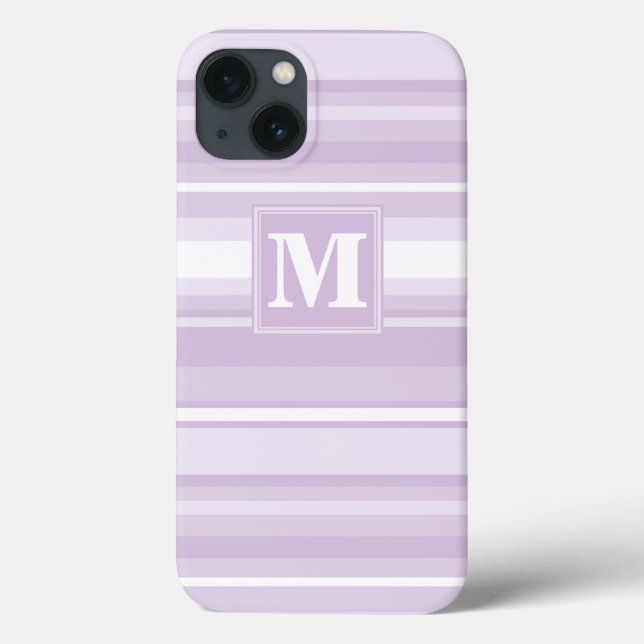 Monogram lila Streifen Case-Mate iPhone c Hülle (Rückseite)