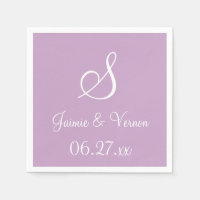 Monogram Lilac modische monochromatische Napkins