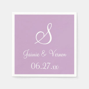 Monogram Lilac modische monochromatische Napkins Serviette