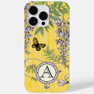 Monogram Lilac und Yellow Vintag Wistria iPhone Case-Mate iPhone 14 Pro Max Hülle