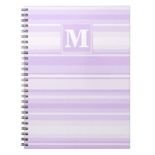Monogram-Lilastreifen Notizblock