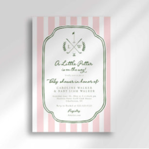 Monogram Little Putter auf dem Weg Golf-Baby-Party Einladung