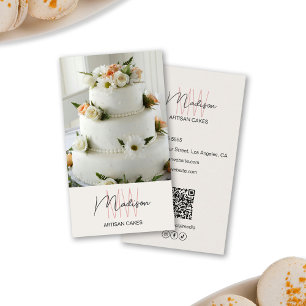 Monogram Logo Bakake Cake Visitenkarte