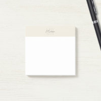Monogram Logo Creme Moderne Minimalistische