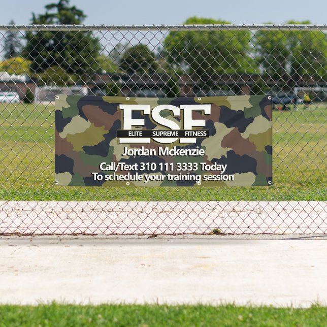 Monogram-Logo des Camouflage Personal Fitness Trai Banner (Insitu)