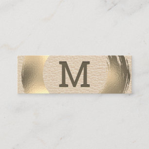 Monogram Luxury Gold gebürstet Mini Visitenkarte