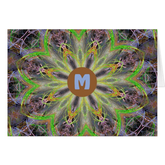 Monogram M Digitally Designed Mandella (Vorderseite (Horizontal))