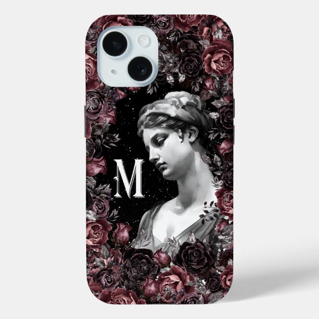 MONOGRAM M GREEK ROMAN CELESTITIAL GODESS ART Case-Mate iPhone HÜLLE (Rückseite)