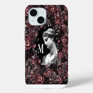 MONOGRAM M GREEK ROMAN CELESTITIAL GODESS ART iPhone 15 HÜLLE