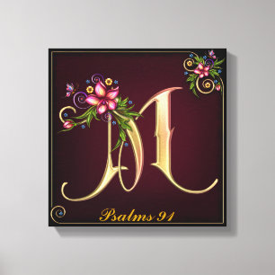 Monogram M Premium Wrapped Canvas (Gloss) Leinwanddruck