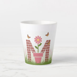 Monogram M Spring Garden Latte Tasse