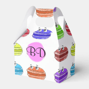 Monogram Macaron Cartoon Pattern Geschenkschachtel
