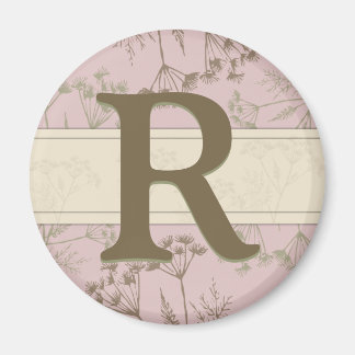 Monogram Magnet - Fennel Pink