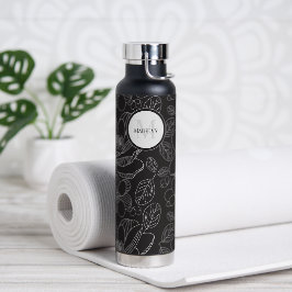 Monogram Magnolia-Abbildung Personalisiert Trinkflasche