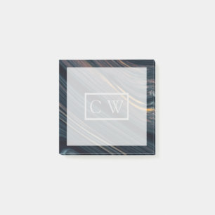 Monogram Mahagoni-Goldsheen Obsidian Post-it Klebezettel