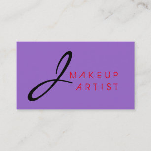 Monogram Makeup Artist Amethyst Hintergrund Visitenkarte