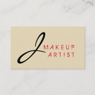 Monogram Makeup Artist Holländischer weißer Hinter Visitenkarte