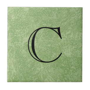 Monogram Marmorino Grün Faux-Finish Fliese