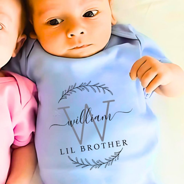 Monogram Matching Little Bruder Baby Strampler (Von Creator hochgeladen)