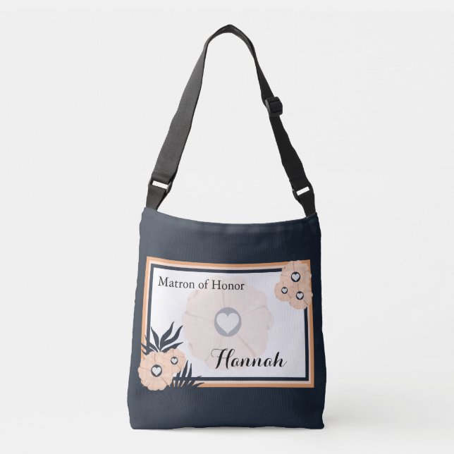Monogram Matron of Honour Wedding Crossbody Tasche (Vorderseite)