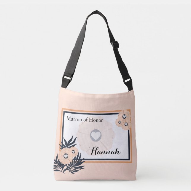 Monogram Matron of Honour Wedding Crossbody Tasche (Vorderseite)