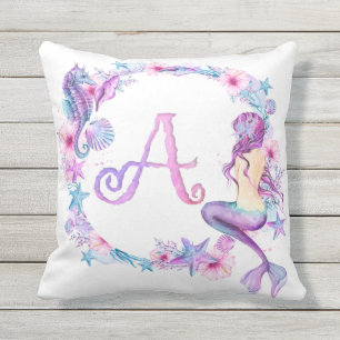 Monogram Mermaid Pillow - A Kissen